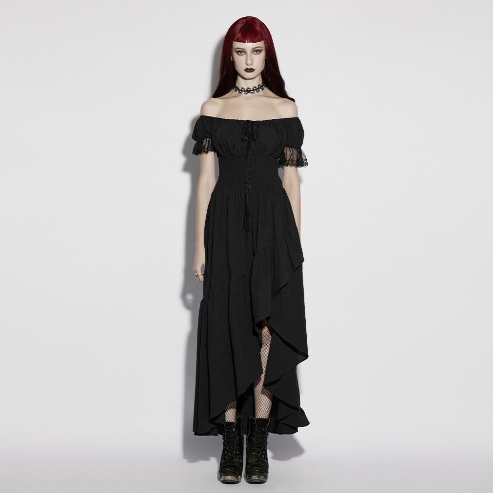 Punk Rave - Equinox Nocturne Langes Kleid - Schwarz